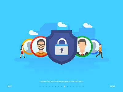 CRM Web App Onboarding - Security System campaign crm dashboard flat gmail graphic mail marketing onboarding