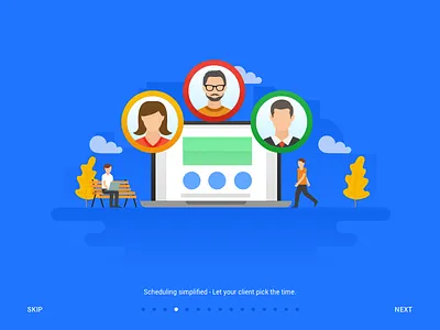 CRM Web App Onboarding - Scheduling campaign crm dashboard data flat gmail graphic illustration mail marketing onboarding