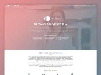 Intuition Graduate Programme - Online Portal bootstrap elearning graduate html5 intuition ui ui design ux ux design web development