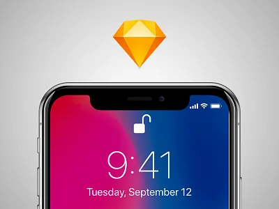Sketch Freebie | Vector iPhone X device freebie hardware illustration iphone x mockup sketch vector