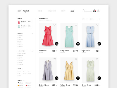 Kayra Fashion E-commerce app cart dress ecommerce empty fashion login order ordering payment result schedule