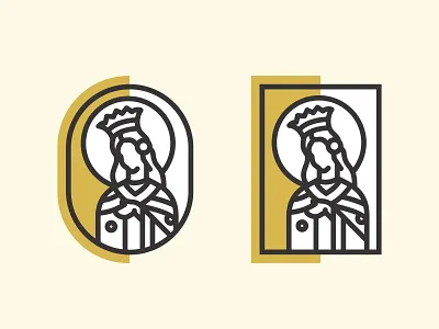 Sv. Jelena ⛪ church deisgn illustration line miracle prayer religion saint saint jelena vintage wine label woman