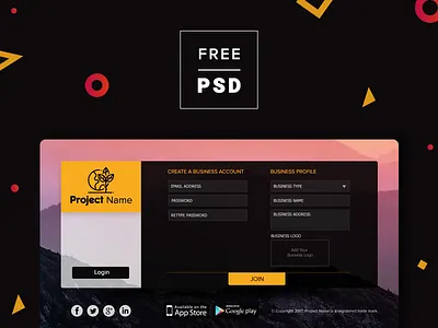 Business Registration Form FREE PSD