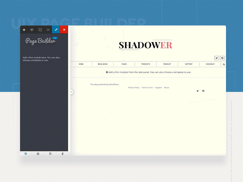 Uix Page Builder Interaction design frontend interaction page builder pagebuilder plugin tool webdesign wordpress