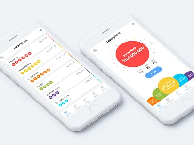 Lottery-Bank: Mobile app design app application calendar chat design games ios lottery mobile mobile app poker ui