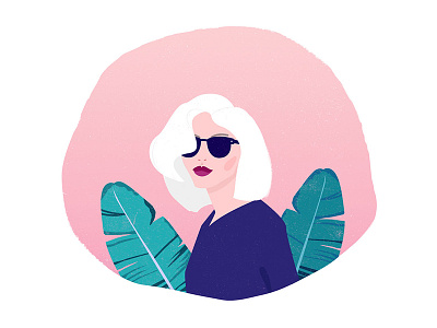 Illustration 2 character fashion illustration leaf vector woman