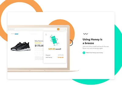 Honey Refresh Exploration brand color exploration fun illustration landing page ui ux