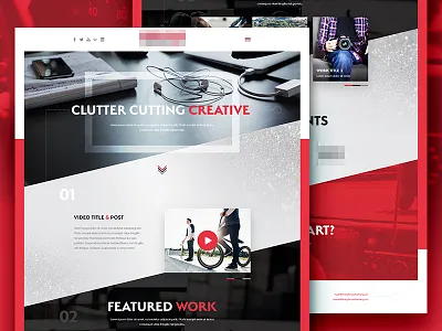 Agency Website Redesign black design homepage red site ui ui design ux web web design webdesign website