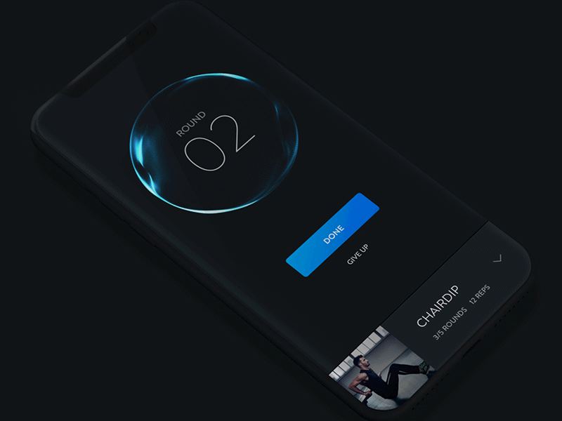 Workout of the day - 3 animation app challenge fitness interaction iphone x loop select slider training ui workout