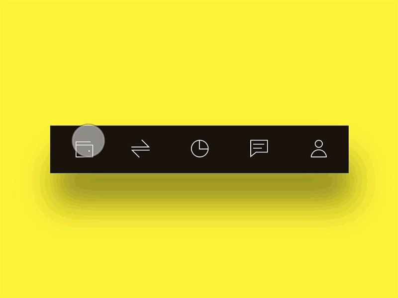 Animated tabbar for Raiffeisen Mobile Bank App animation bottom charts icons messages mobile app mobile banking tabbar transactions wallet