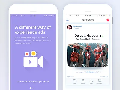 Video App app clean flat iphone new video white