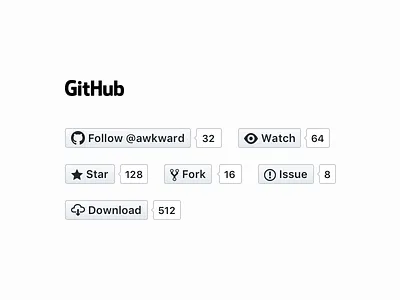 Github Buttons buttons download embed free freebie github resource social