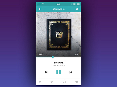 Daily UI challenge #009 — Music Player dailyui music player ui