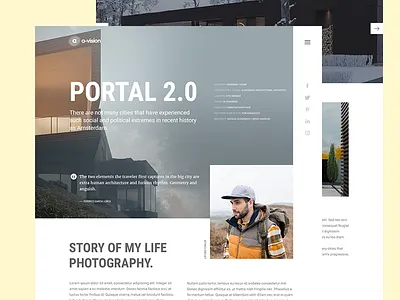 a-vision architecture design homepage interior landing ui web