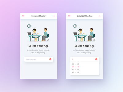 Symptom Checker App android app cool design iphone latest recent ui ux