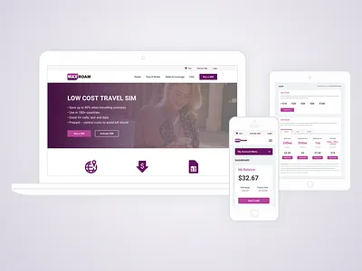 Product Redesign for Maxroam redesign responsive ui ux website