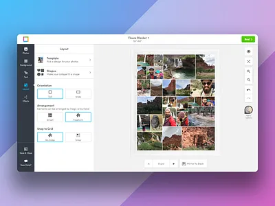 Builder - Collage.com custom products interface tool ui
