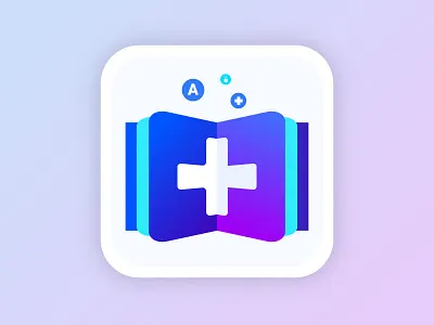 Medical Dictonary App app colors dictionary gradient icon illustration medical word