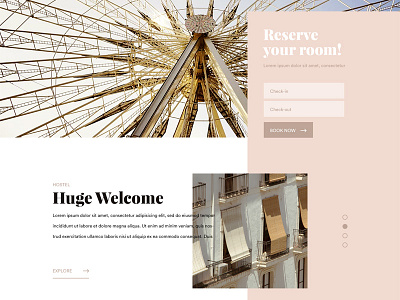 Hostel - One page concept concept hostel luxury one page paris reservation