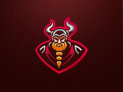 Raging Viking esports gaming logo logo design mexico red sport logo viking vikingo