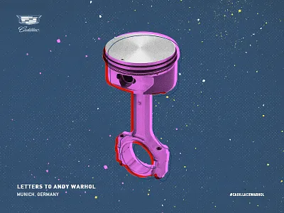 Cadillac Andy Warhol 2d colour design graphic hellmark nedz13 paper pink poster