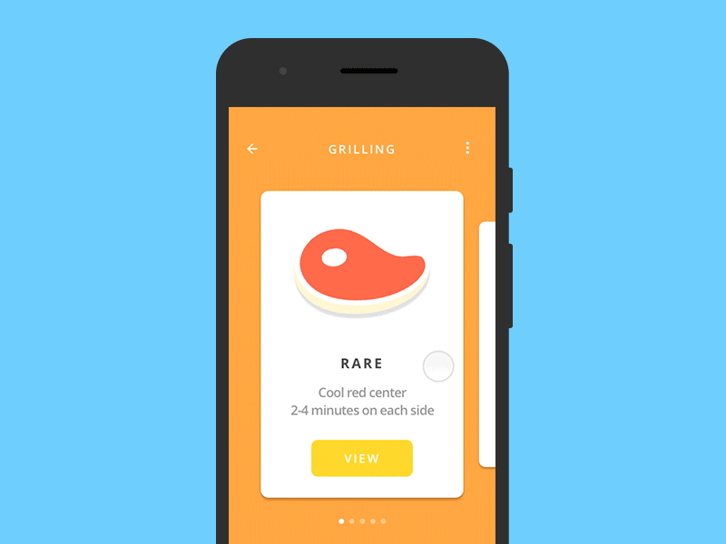Steak Recipe bounce card clean cooking flat food micro prepare principle save