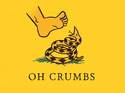 I specifically requested the opposite of this digital ink flag gadsden illustration oh crumbs pencil sketch snake