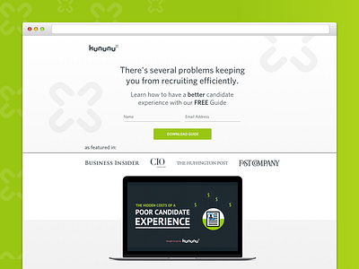 kununu Candidate Guide Refresh branding colortheory design glassdoor graphicdesign green jobs kununu landingpage network uiux webdesign