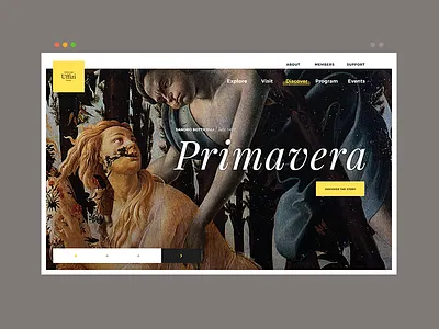 Concept 11 - Gallerie degli Uffizi art concept daily landing page museum single page uffizi ui