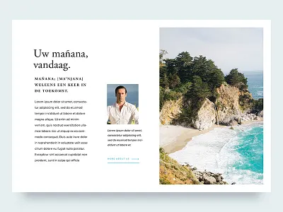 About Section about design home page real estate spain ui ux