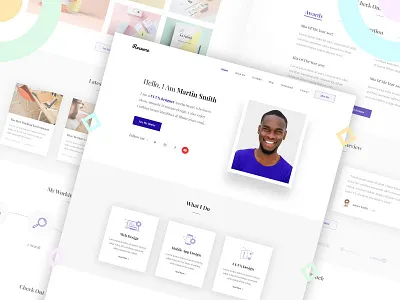 Personal Portfolio Website clean landing modern personal portfolio resume simple template ui ux web