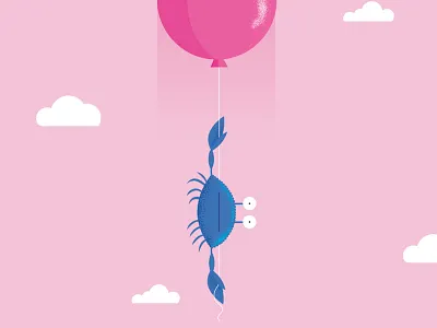 Crab On! balloon crab inktober2016