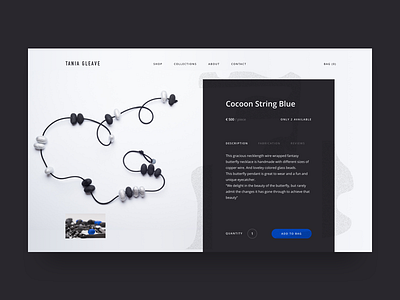 Tania : Product Exploration add to bag ecommerce eshop lookbook product shop