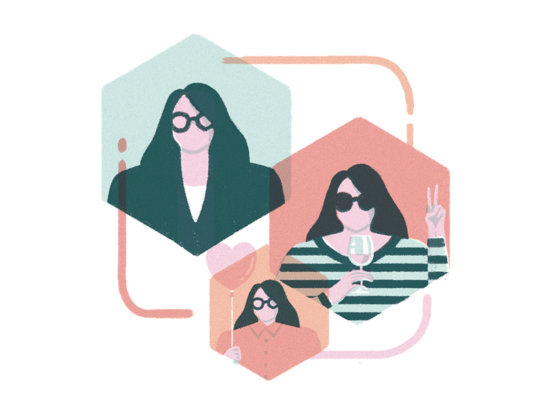 Fast Company / Bumble Bizz bumble dating editorial fast company illustration jobs tech