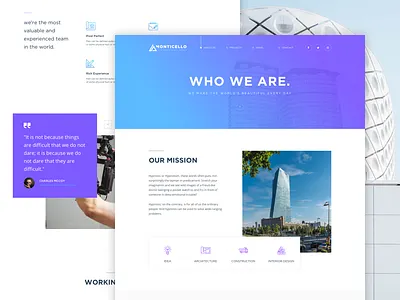 About Us Page - Architecture Concept about page architecture buildings clean design free sketch typography user experience user interface ux web design website