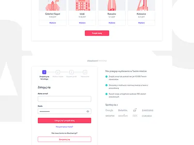 Absolvent Talent Days - registration process form forms icons information process registration stepper steps tooltip ui