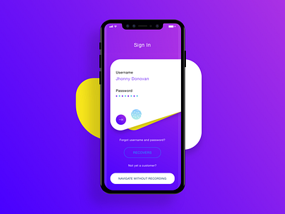 LOGIN app gif interaction ios ios11 log login minimal sign ui up