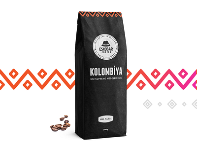 Escobar Coffee Roasters bean branding coffee logo package