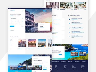 Booking.com Redesign #2 booking.com clean flat graphic modern redesign ui ux web design website