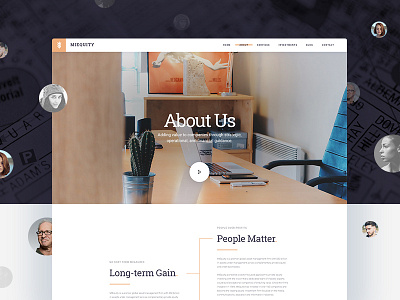 🚀 Free PSD: MIEquity - About Us about about me about us business company meet the team team time line time line who we are