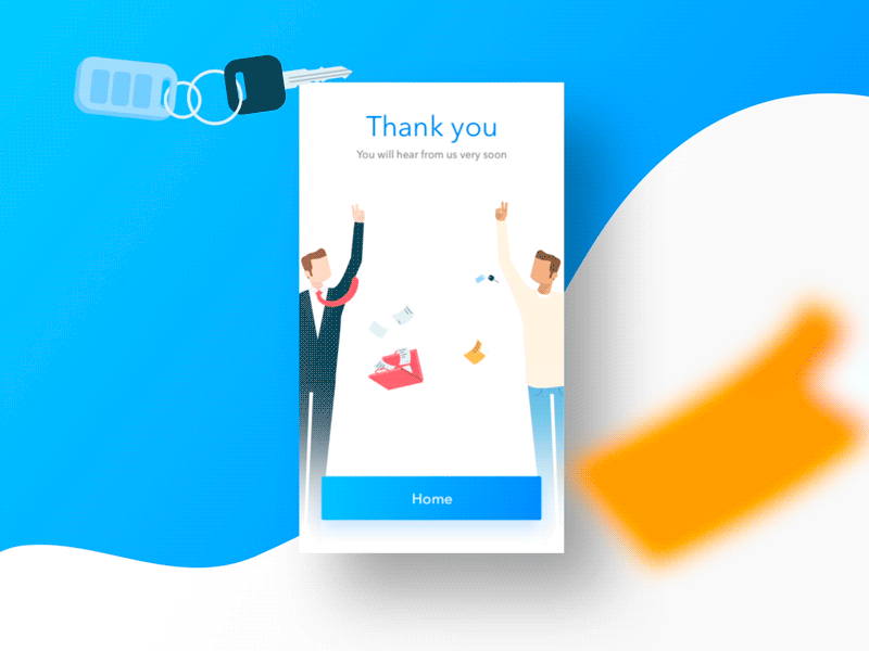Thank you screen app branding design flat illustration lettering logo type typography ui ux vector