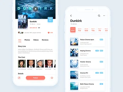 Movie app Seen #3 android app clean film icon ios11 iphone x movie popular ticket ui ux