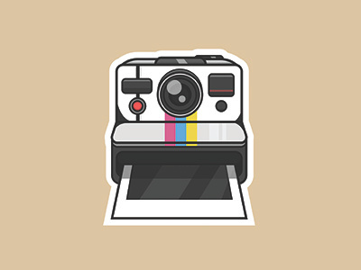 Polaroid adobe blue dribbble dribbble debut illustrator photoshop red shot yellow