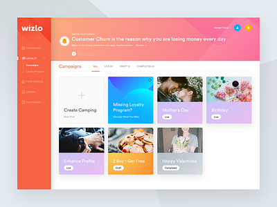 Loyalty Dashboard Design accounting dash dashboard income loyalty management orange project resourcing