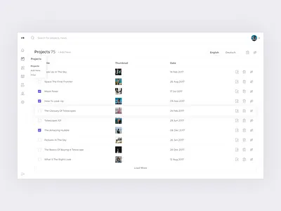 Admin Panel - Projects admin agency clean dashboard minimal projects ui ux web