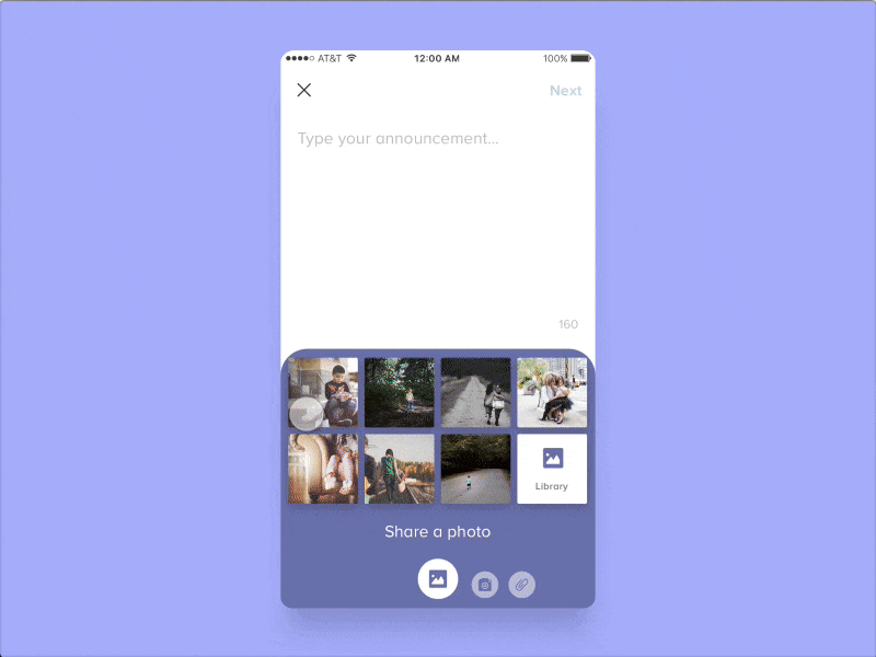 Composer Concept - Card Swipe after effects animation colors flinto gif interaction photos prototype swipe