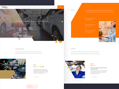 Automotive UI buttons clean colour flat homepage interface landing navigation product search ui ux