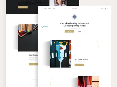 Art Portfolio art artist flat home portfolio shop store ui ux web website