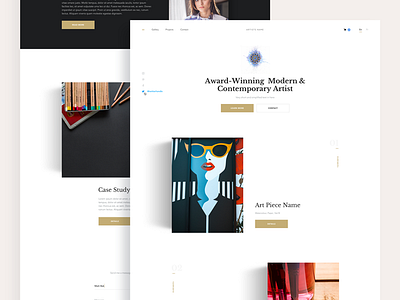 Art Portfolio art artist flat home portfolio shop store ui ux web website