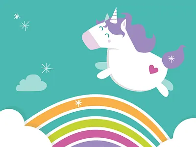 Unicorn project arc en ciel illustration licorne rainbow unicorn